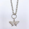 Treasure Jewels Butterfly Necklace in Silver