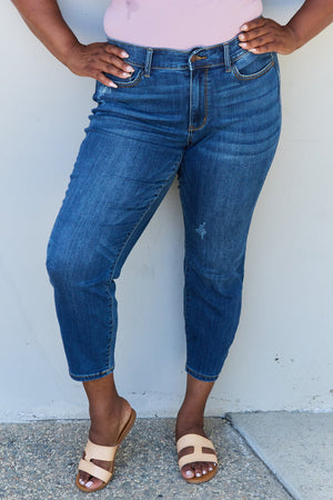 Judy Blue Mid Rise Cropped Jeans