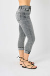 Judy Blue Button Fly High Rise Cuffed Capris