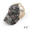CC Fit and Fashionable Distressed Camo Ball Cap