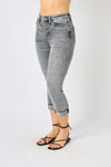 Judy Blue Button Fly High Rise Cuffed Capris