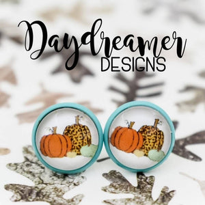 Pumpkin Family Photo Stud Earrings