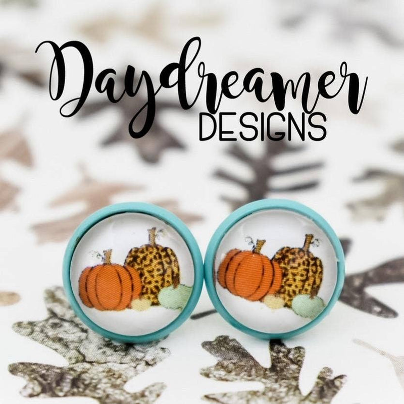 Pumpkin Family Photo Stud Earrings