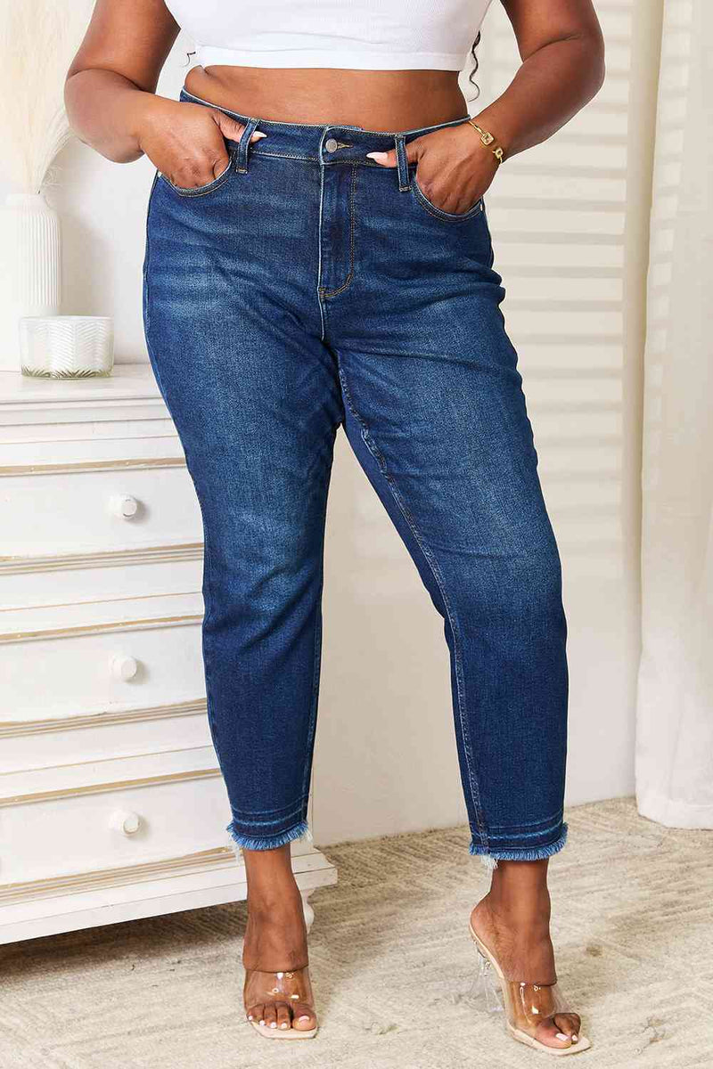 Judy Blue Made For This Release Hem Slit Jeans