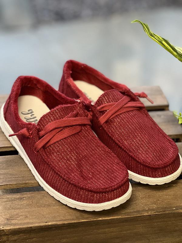 Maroon outlet dude shoes