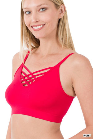 Where You Are Criss Cross Bralette (Multiple Colors) (SALE)