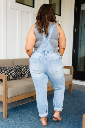 Judy Blue Distressed Straight Leg Overalls
