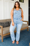 Judy Blue Distressed Straight Leg Overalls