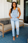 Judy Blue Distressed Straight Leg Overalls