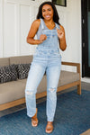 Judy Blue Distressed Straight Leg Overalls