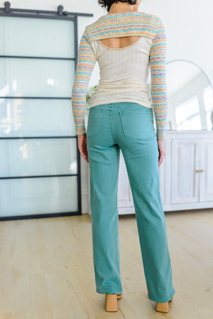 Judy Blue Pop Of Color Straight Jeans