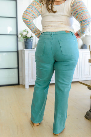 Judy Blue Pop Of Color Straight Jeans