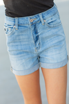 KanCan Lose Again Medium Wash Shorts (SALE)