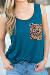 Decide Animal Print Pocket Tank (Multiple Colors) (SALE)