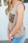 Decide Animal Print Pocket Tank (Multiple Colors) (SALE)