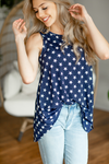 Out Of Love Star Tank Top in Navy (SALE)