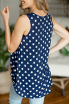 Out Of Love Star Tank Top in Navy (SALE)
