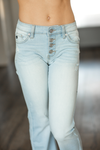 KanCan My Way Light Wash Petite Flare Jeans