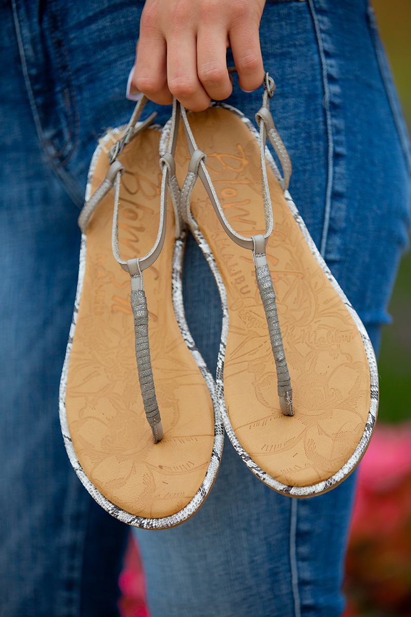 Blowfish Love Again Sandal in Metallic Smoke (SALE)