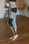 Mono B Little Bit Cautious Striped Leggings in Black (SALE)