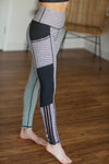 Mono B Little Bit Cautious Striped Leggings in Black (SALE)