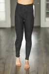 Mono B Still Here Textured Floral Leggings in Black (SALE)