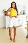 Judy Blue Mid Rise Cuffed Denim Bermuda Shorts