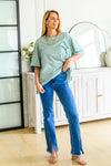 Judy Blue High Rise Split Hem Straight Jeans