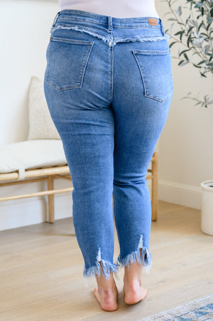 Judy Blue Fringed Pocket Slim Fit Jeans