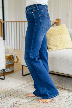 Judy Blue Front Seam Wide Leg Trouser Jeans
