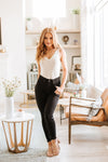 Judy Blue High Rise Tummy Control Skinny Jeans in Black