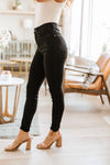 Judy Blue High Rise Tummy Control Skinny Jeans in Black