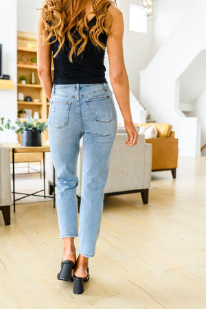Mom Jeans Boyfriend Jeans Outfit Judy Blue Florence High Waist