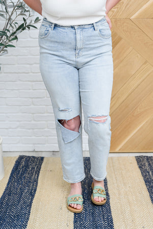 Risen Good Karma Light Wash Distressed Jeans
