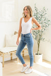 Judy Blue Dandelion Embroidery Skinny