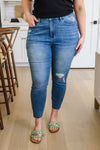 Judy Blue Dandelion Embroidery Skinny