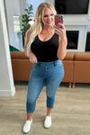 Judy Blue High Rise Cool Denim Pull On Capri Jeans