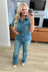 Judy Blue Short Sleeve Denim Jumpsuit