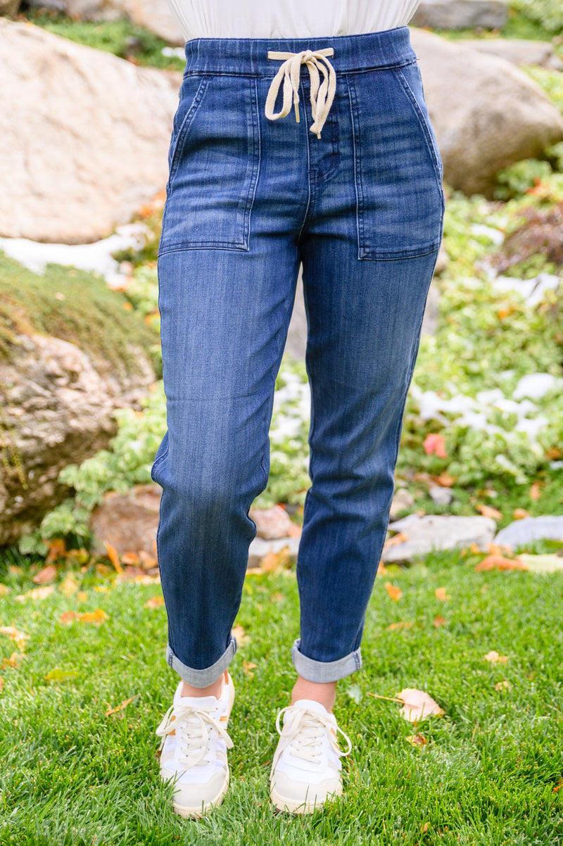 Judy Blue Pull On Joggers With Draw String