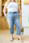 Judy Blue High Rise Vintage Wide Leg Crop Jeans