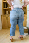 Judy Blue High Rise Vintage Wide Leg Crop Jeans