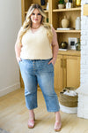Judy Blue High Rise Vintage Wide Leg Crop Jeans
