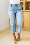 Judy Blue High Rise Vintage Wide Leg Crop Jeans