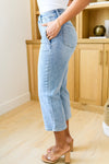 Judy Blue High Rise Vintage Wide Leg Crop Jeans