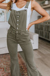 Judy Blue Tummy Control Overalls in Olive