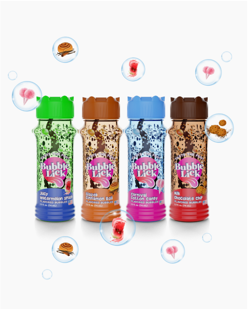 BubbleLick Natural Flavored Bubbles Variety 4 pk Gift Set (SALE)
