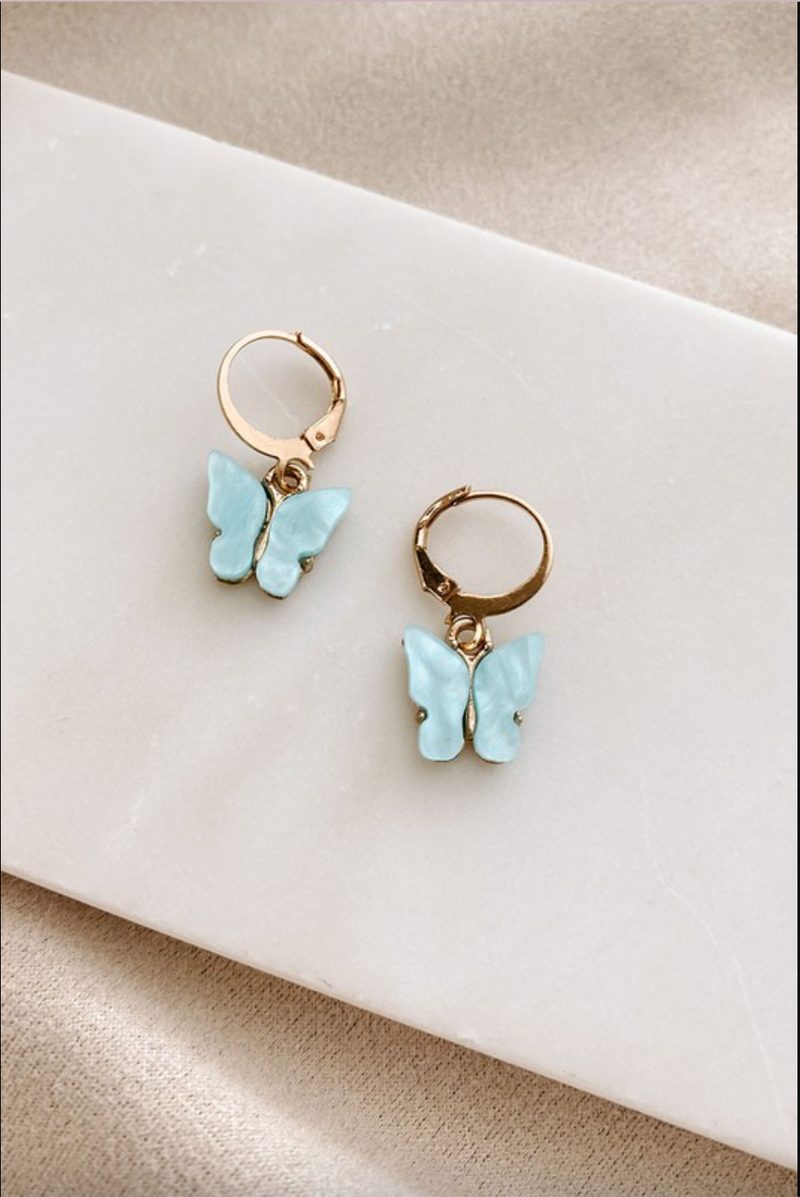 Blue Butterfly Earrings