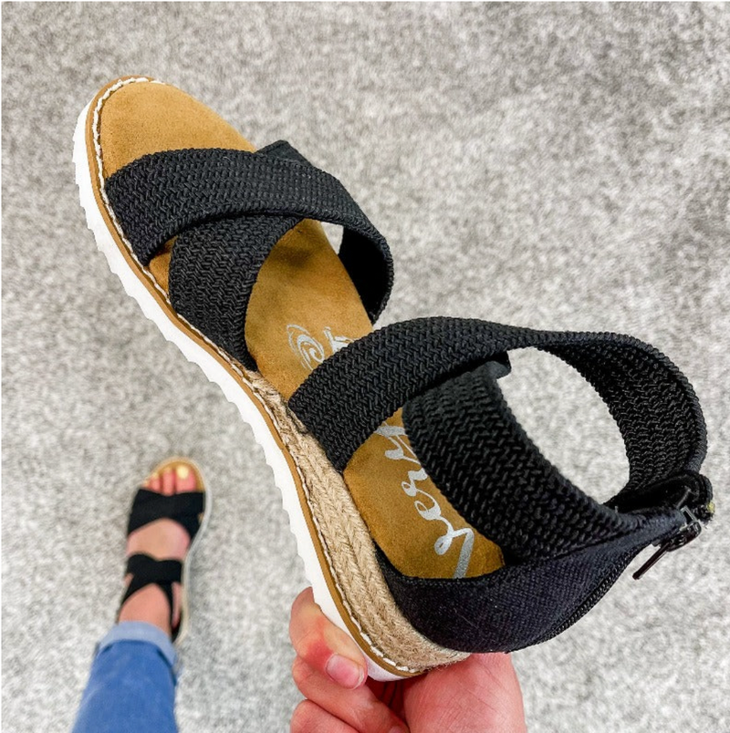 Very G Stick To It Sandals in Black