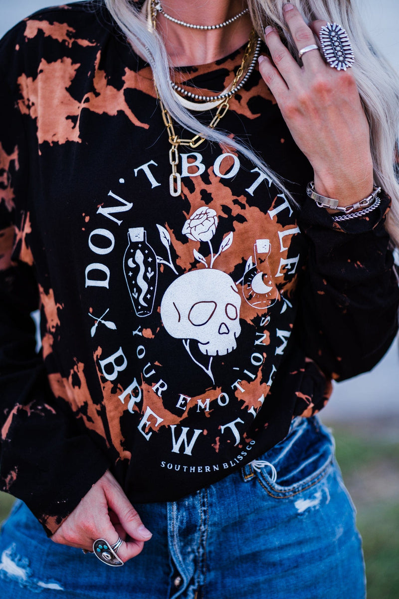 Bottle Your Emotions Bleached Longsleeve