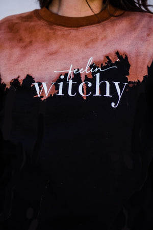 Feelin Witchy Bleached Sweatshirt